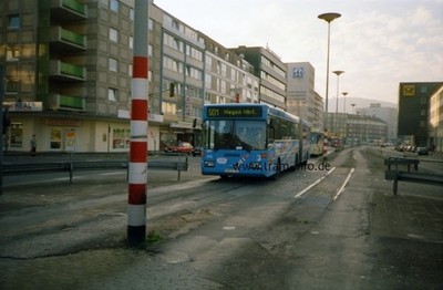 Foto-Abzug Photo Bus Hagen HST Deutschland Mercedes O405G #879 Hauptbahnhof '94