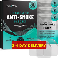 TOLEVITA Anti-Smoke Herbal Patches   21mg, 30 Patches for Reducing Cravings