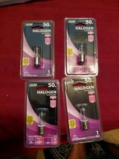 Lot Of 4 Feit Electric Halogen BA15d 50W 120V Bayonet Base Bulbs New Sealed