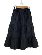 mina perhonen tambourine tiered skirt, long skirt, size 38, cotton, black, ads54