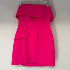 Lovers & Friends Serena Mini Dress Womens Small Electric Pink Cocktail Strapless