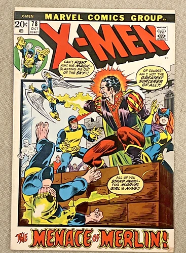 Vintage Marvel Comics Group X-Men 1972 #78 The Menace Of Merlin