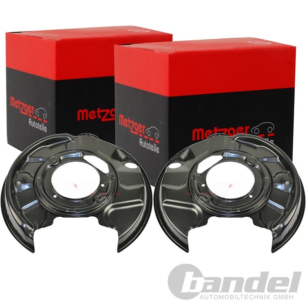 2X Metzger Spritzbleche Bremsscheiben Hinten Passend FÜR MERCEDES-BENZ 124 190-image