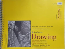 Strathmore Drawing Spiral Sketchbook 49 Sheets 14in x 17 in (35.6cm x 43.2cm)