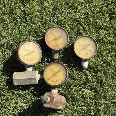 #ad Lot Of 4 Untested Vintage Pressure Gauge The Kiener Company 0 30PSI $30.00