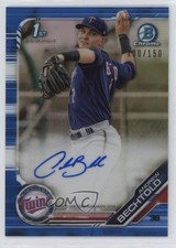 2019 Bowman Chrome Prospect Blue Refractor 100/150 Andrew Bechtold Auto 07ke