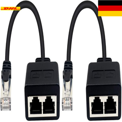 RJ45 Splitter 1 auf 2 | Ethernet Kabelverzweiger | CAT6 Kompatibel