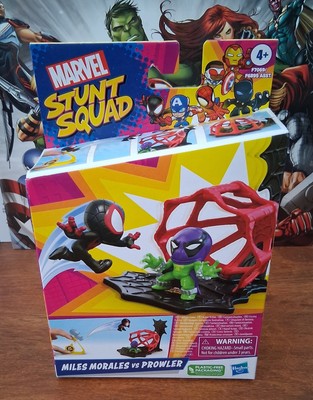 Marvel Stunt Squad Action Figure Miles Morales vs Prowler Launcher and Playset 
