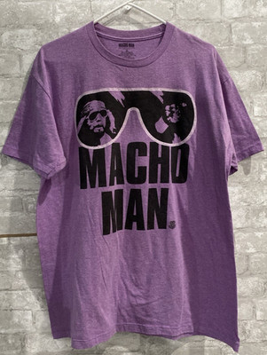 Macho Man Randy Savage In Sunglasses Men's Purple Shirt WWE Wrestling Size XL