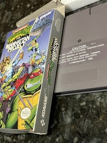 Teenage Mutant Ninja Turtles III: Manhattan Project (NES Nintendo) Working + Box