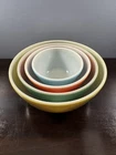 VINTAGE Pyrex Primary Colors Nesting Mixing Bowls Complete Set of 4 | #401-404