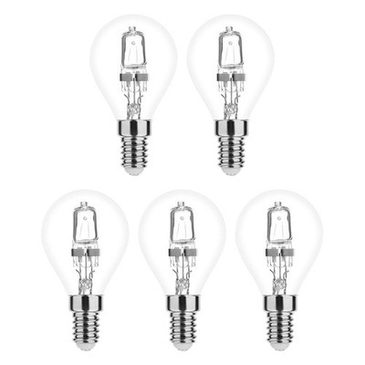 Modee E14 Halogen Kugellampe P45 28W 370lm 2700K Warmweiß Dimmbar 5 Stück