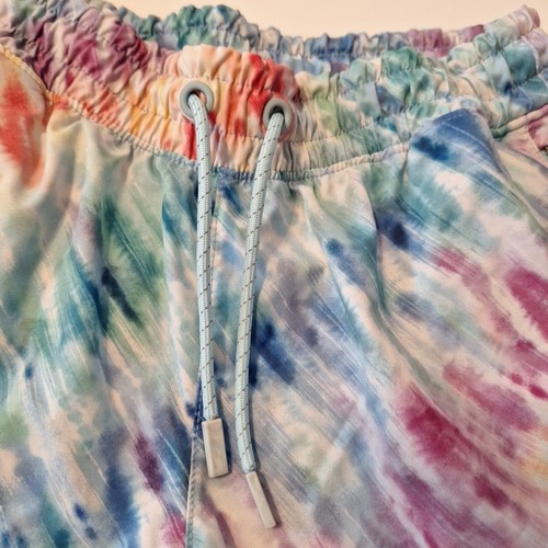 Athleta Girl All Play 3" Short Tie Dye Kids Size XL (14) Unlined Zip Pockets - Picture 3 of 7