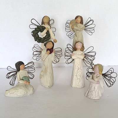VTG Y2K Willow Tree Angel Figurines Demdaco Susan Lordi Lot of 6 (1999-2001)