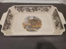 Churchhill Game Cervus Elaphus  Deer Rectangular Baker 14 X 8 Inch