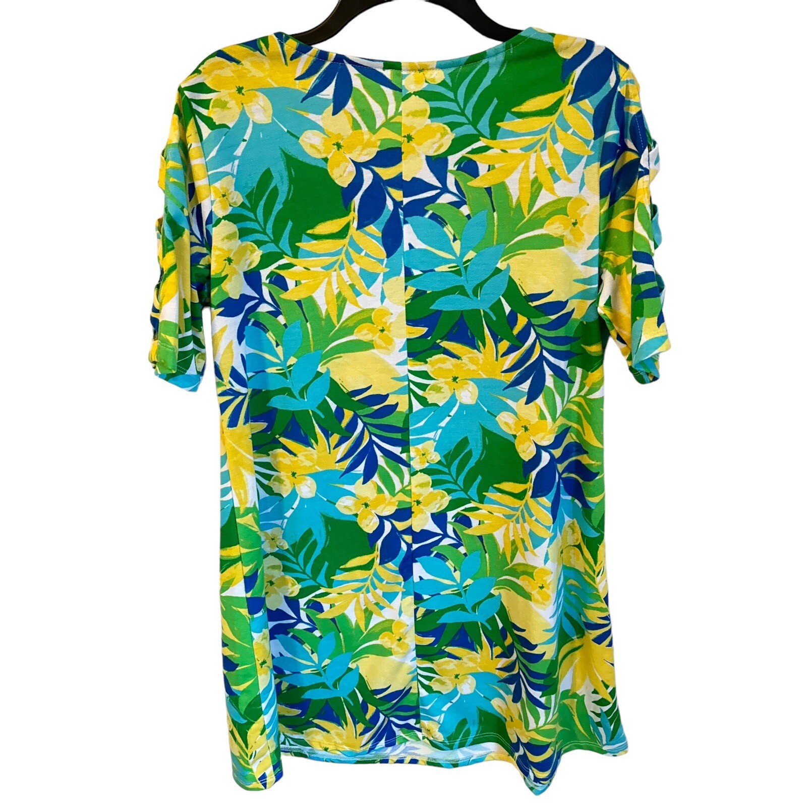 Ruby Rd Dress Size Medium Green Multi Floral Cold… - image 9