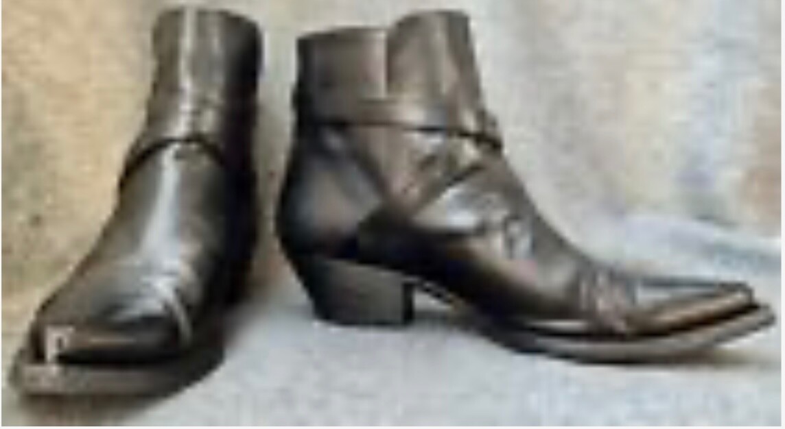 Stivali da cowboy Saint Laurent Paris Lukas in pelle Jodhpur YSL SLP 46