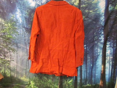 DEMIN & CO. NEWSPICE ORANGE SUEDO COAT 3X - Picture 4 of 5