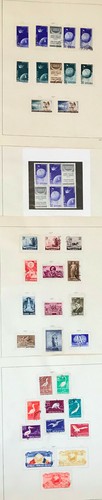 ROMANIA 1957-59 172 STAMPS, 2 BLOCKS MIXED MINT/USED ON OLD ALBUM PAGES VG+ - Picture 2 of 5