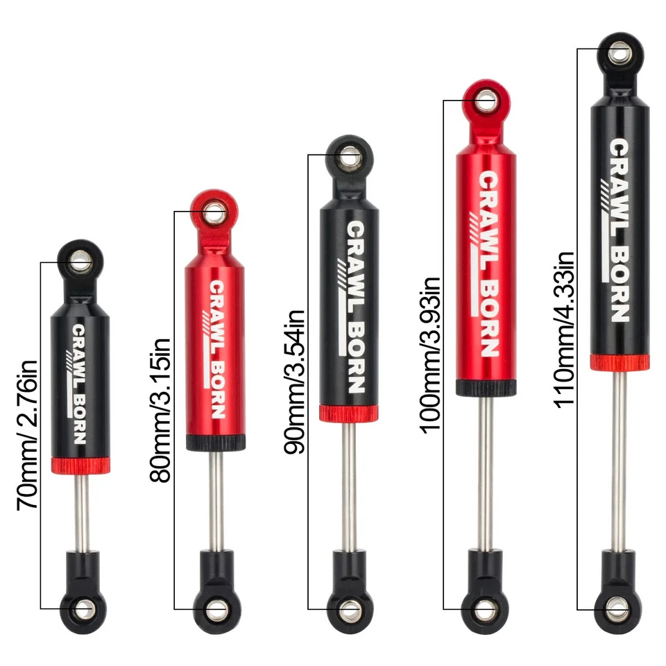 4Pcs Built-in Spring Shock Absorber Damper For 1/10 RC Crawler Axial SCX10 90046 - Image 2 of 4