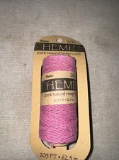 Darice Pink Rose Natural Hemp Cord 20lb 205' New