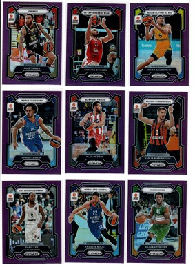 2023-24 Panini Prizm Euroleague Basketball /99 Purple Prizm PICK YOUR CARD