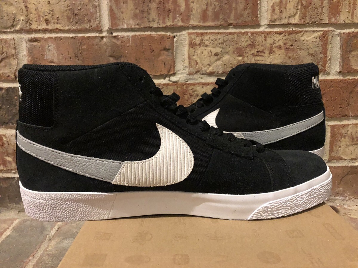 New 12 Nike SB Zoom Blazer Mosaic Mid Premium Black Wolf Grey