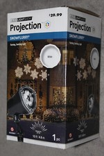 White Snowflakes Animated Holiday Spotlight LED Lightshow Outdoor Projector NEW