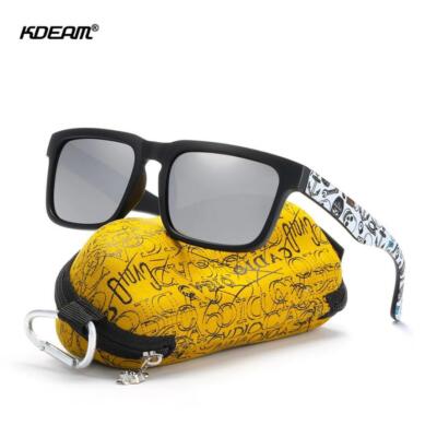 KDEAM Sport Polarized Square Sunglasses For Men Women Driving Fishing Glasses
