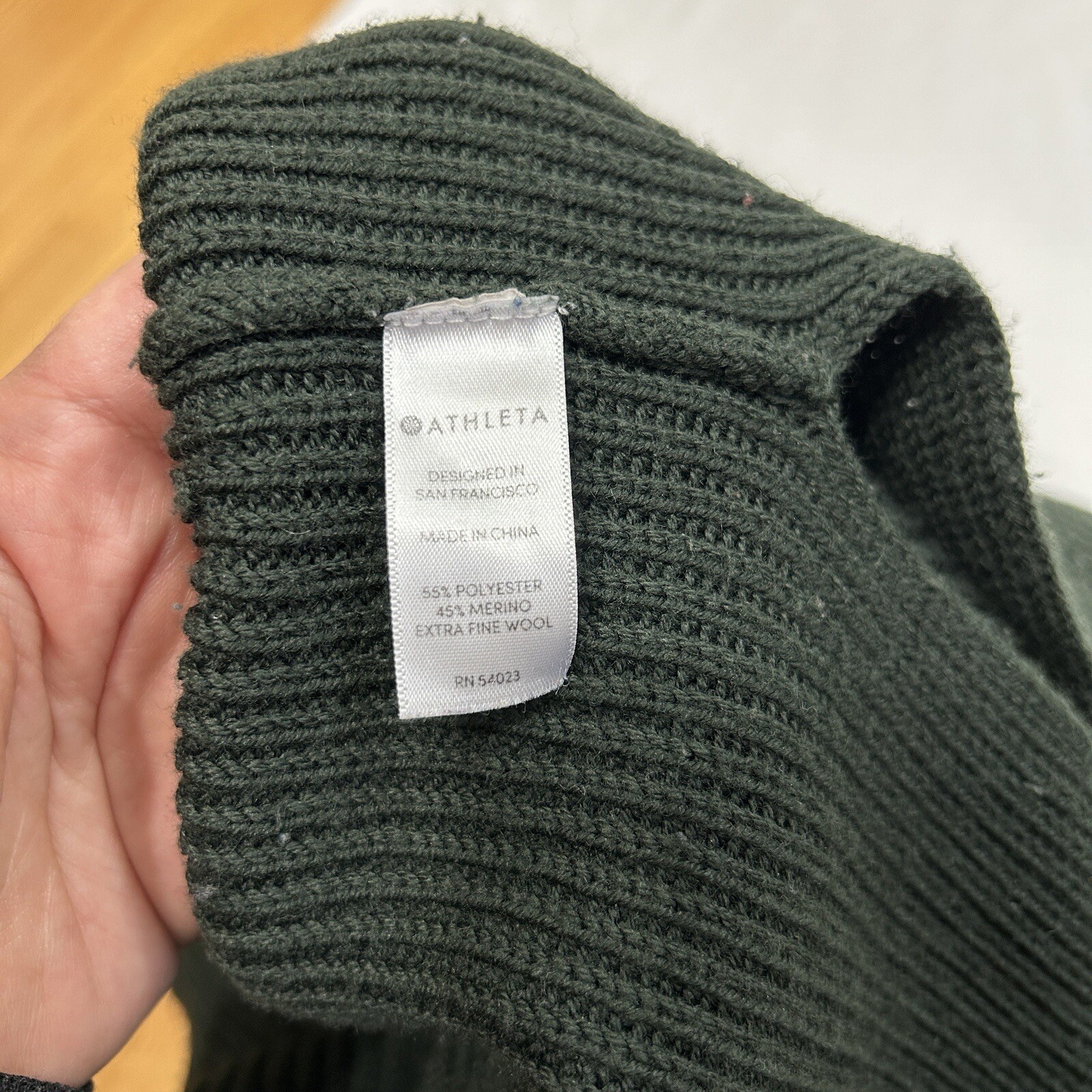 Athleta Switchback Pullover Knit Sweater Forest G… - image 5