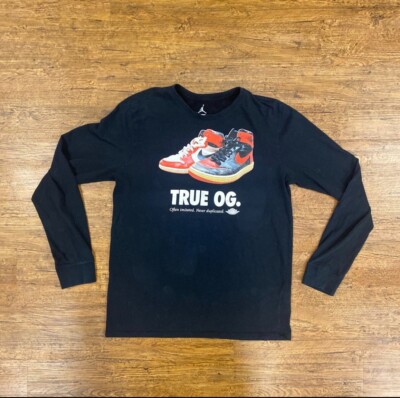 Nike Air Jordan Retro High True OG Long Sleeve Black Graphic