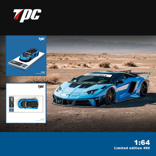 TPC 1:64 Model Car Lambro LBWK LP700 GT EVO Alloy Running Vehicle Limited- Blue - Afbeelding 1 van 16