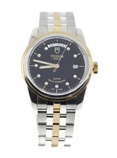 Tudor Glamour Day/Date Diamond 18K/Stainless Steel Watch 56003