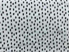 Black White Polka Dot Black Dots on White Cotton Quilt Apparel Fabric w4/29