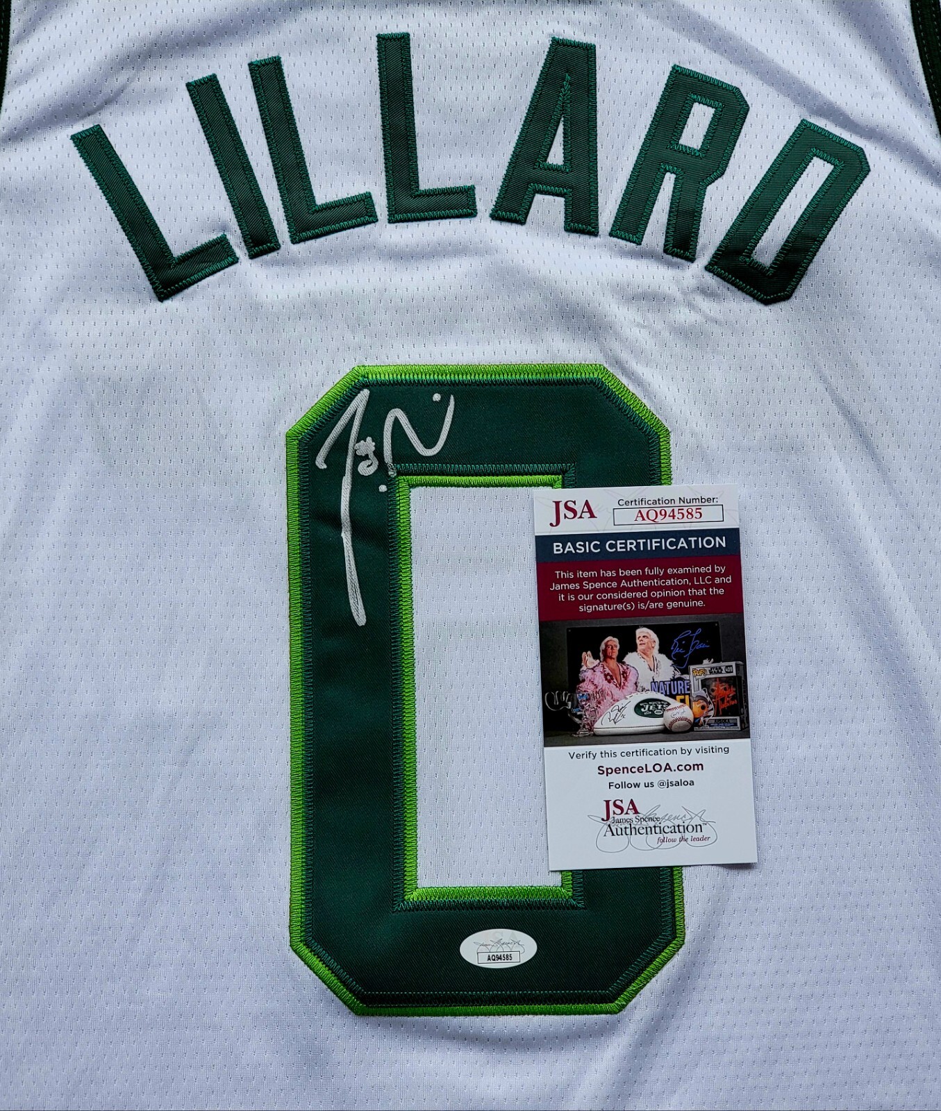 Damian Lillard Autographed Signed Bucks 1988/89 Mitchell N Ness Jersey Size L JSA CERTIFIED 