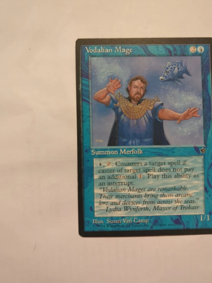 MISPRINT | MISCUT MTG Vodalian Mage | Magic Fallen Empires - Image 2 of 4