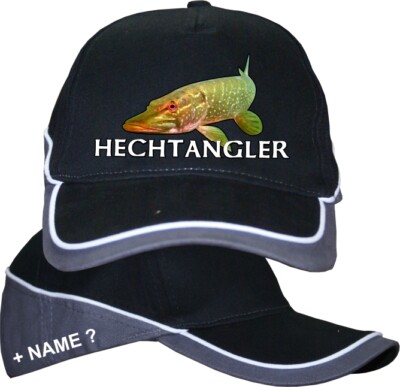 Hechtangler Cap Hechtangeln Raubfisch Angeln Anglerhut Kappe Basecape  Mütze