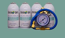 Arctic Air for R22  4 Cans  Brass Gauge  4oz EnviroSafe  Get Colder Air 
