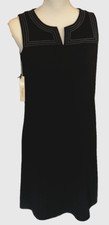 NEW Women's Size SMALL Dress VERTIGO PARIS Shift Sleeveless Stretch Black  $210