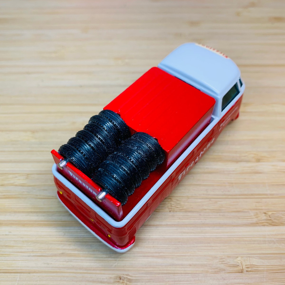 Tekno Denmark 410 VW Type 2 TI Pick Up Firestone 1:43 with Tekno Denmark 410 VW Type 2 TI Pick Up Firestone 1:43 with