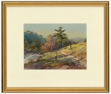 Michael Crawley - Frame 20th Century Watercolour, The Shoot, Manifold Valley