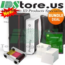 New Evolis Primacy 2 Dual Side Expert Fire Red ID Card Printer W/ Mag Encoder
