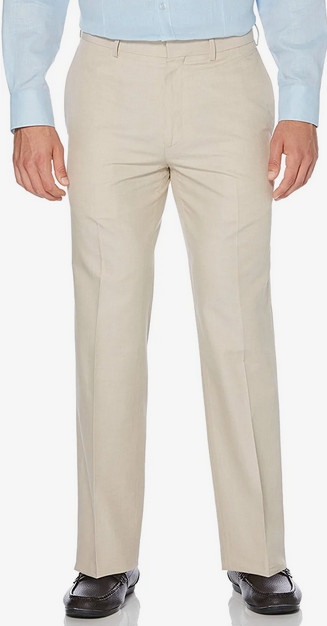 Мужские брюки Cubavera из хлопка и льна с фактурой елочка натуральный лен 32Wx34L 7990₽