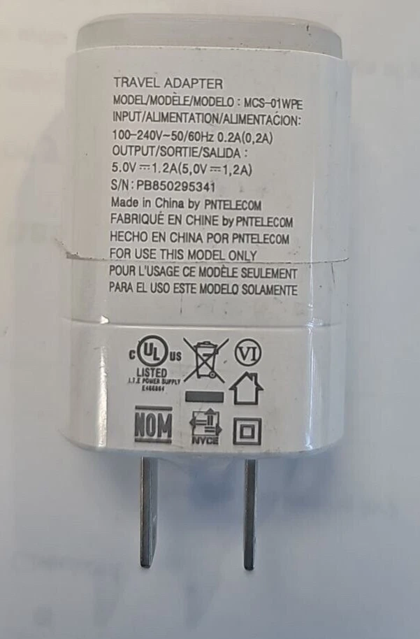 Power Adapter Brick Wall USB Charger 5V 1.2A for LG G8 V40 G7 ThinQ V20 Q70 - Image 2 of 4