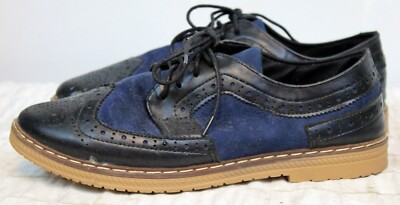 Blue Leather Suede Wing top Dress Shoes Dance Uniform Men 10 Flexible  Comfor