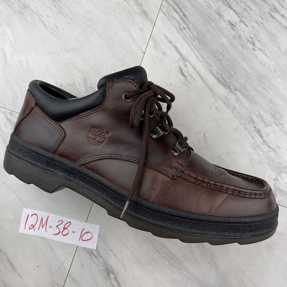 Timberland Mens 12 Trekker Derbys Low Boots Brown Leather Timberland Mens 12 Trekker Derbys Low Boots Brown Leather