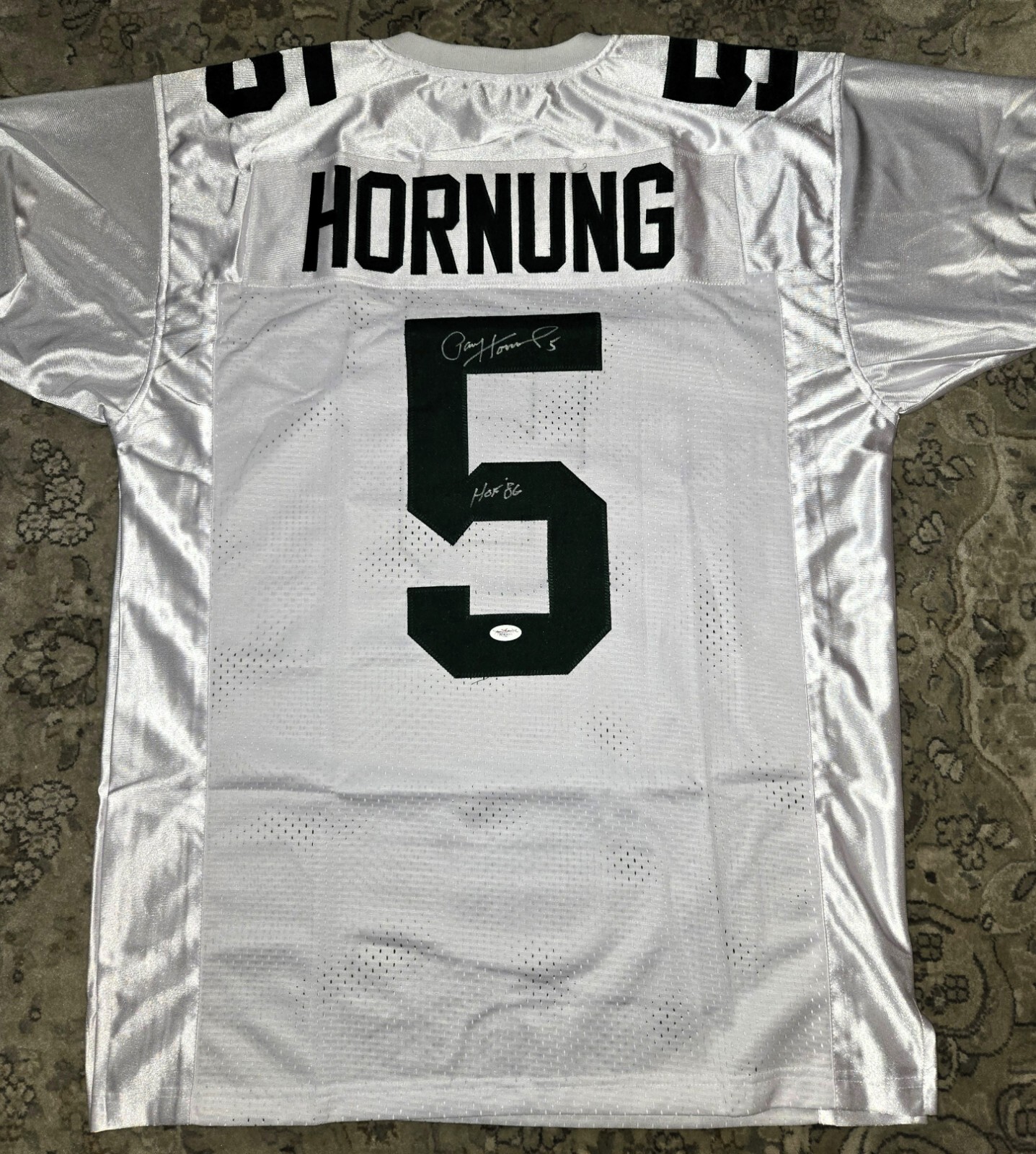 Paul Hornung Autographed Signed Green Bay Packers & Inscribed HOF 86 Jersey w/JSA COA 