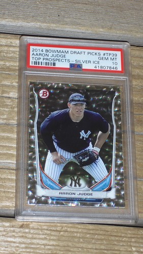 2014 Bowman Draft Picks #TP39 Aaron Judge Top Prospects - Plata Hielo PSA Gema 10 - Imagen 4 de 4