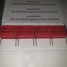 NOS GENUINE WIMA GERMANY MKS4 10uF 100V HI END CAPACITORS FOR AUDIO 4PCS 