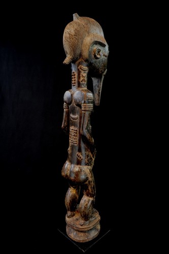 Art Africain Afrique - Statue Asie Usu Baoulé Baule Akan sur Socle - 59 Cms - Photo 4 sur 16